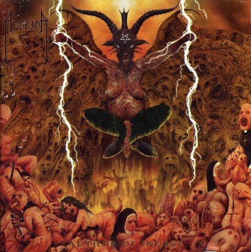 Dark album cover featuring a demonic figure amidst tortured faces.