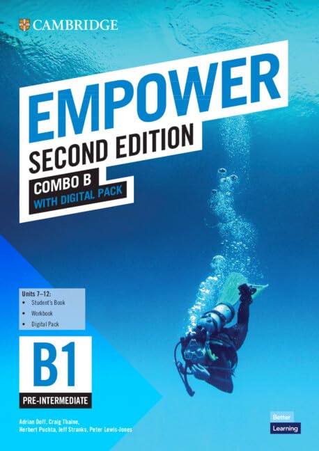 Empower B1 Combo B textbook cover with a scuba diver image.