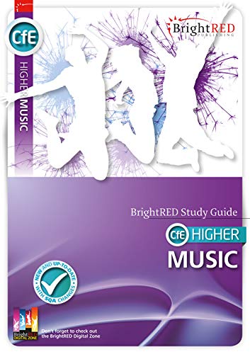 BrightRED Higher Music Study Guide cover with abstract musical figures.