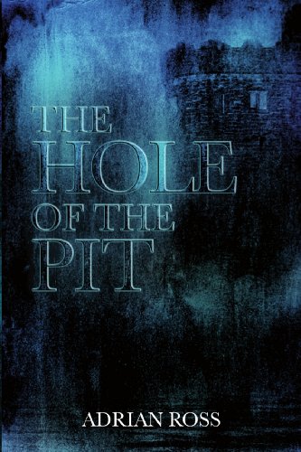 Book cover: dark, textured blue with title “The Hole of the Pit”.