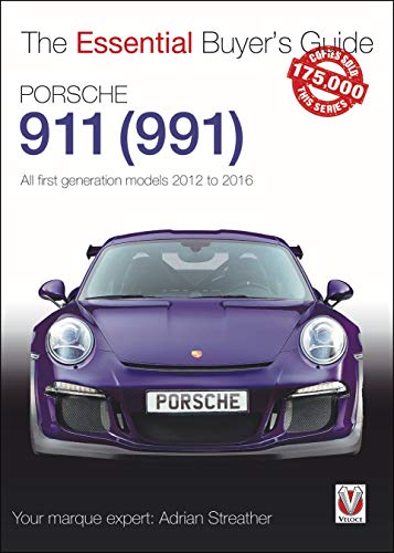 Book cover featuring a purple Porsche 911 (991) and text details.