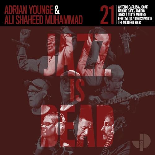 Album cover featuring a collage of musicians in red tones with bold text overlay.