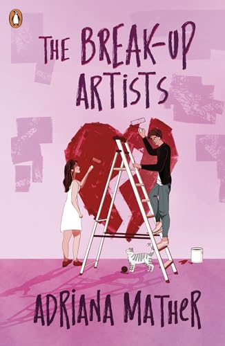 Book cover depicting two people painting a broken red heart on a wall.