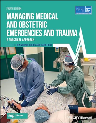 Book cover: “Managing Medical and Obstetric Emergencies and Trauma” with hospital scene.