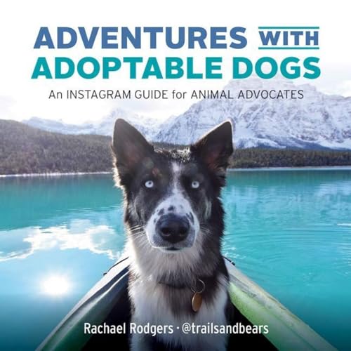 Book cover featuring a dog in a kayak with mountain backdrop.