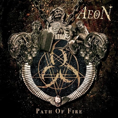 Album cover for Aeon’s “Path Of Fire” featuring dark, gothic imagery.