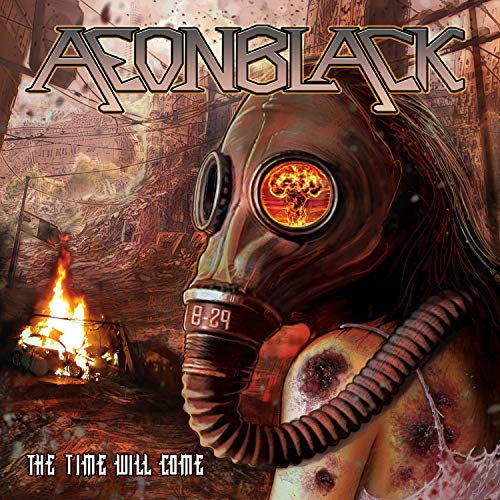 CD cover: post-apocalyptic scene with figure wearing a gas mask.