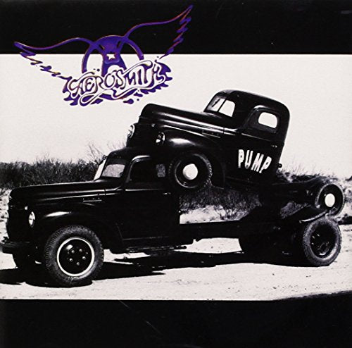 Aerosmith’s “Pump” album cover: black and white image of a truck.