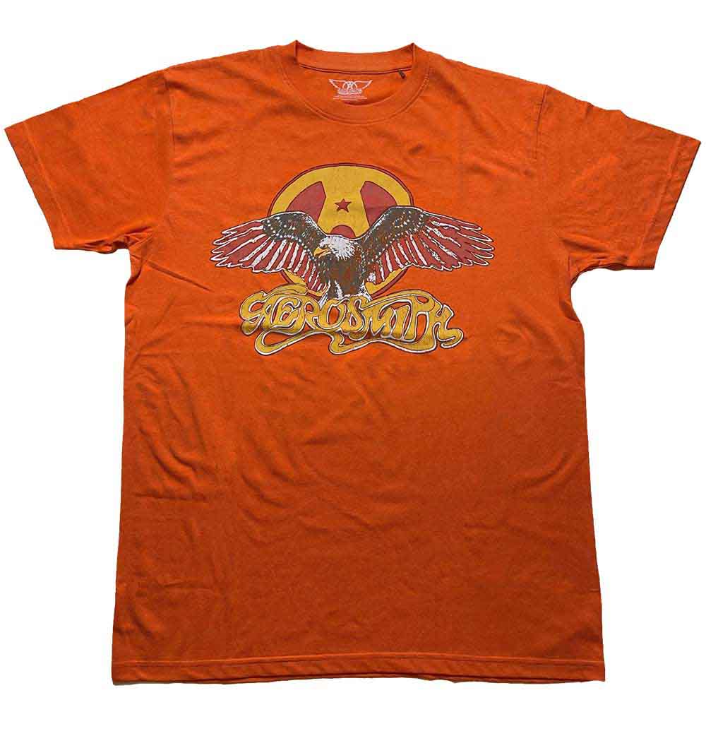 Aerosmith t-shirt, small size, featuring an eagle graphic on a dark background.