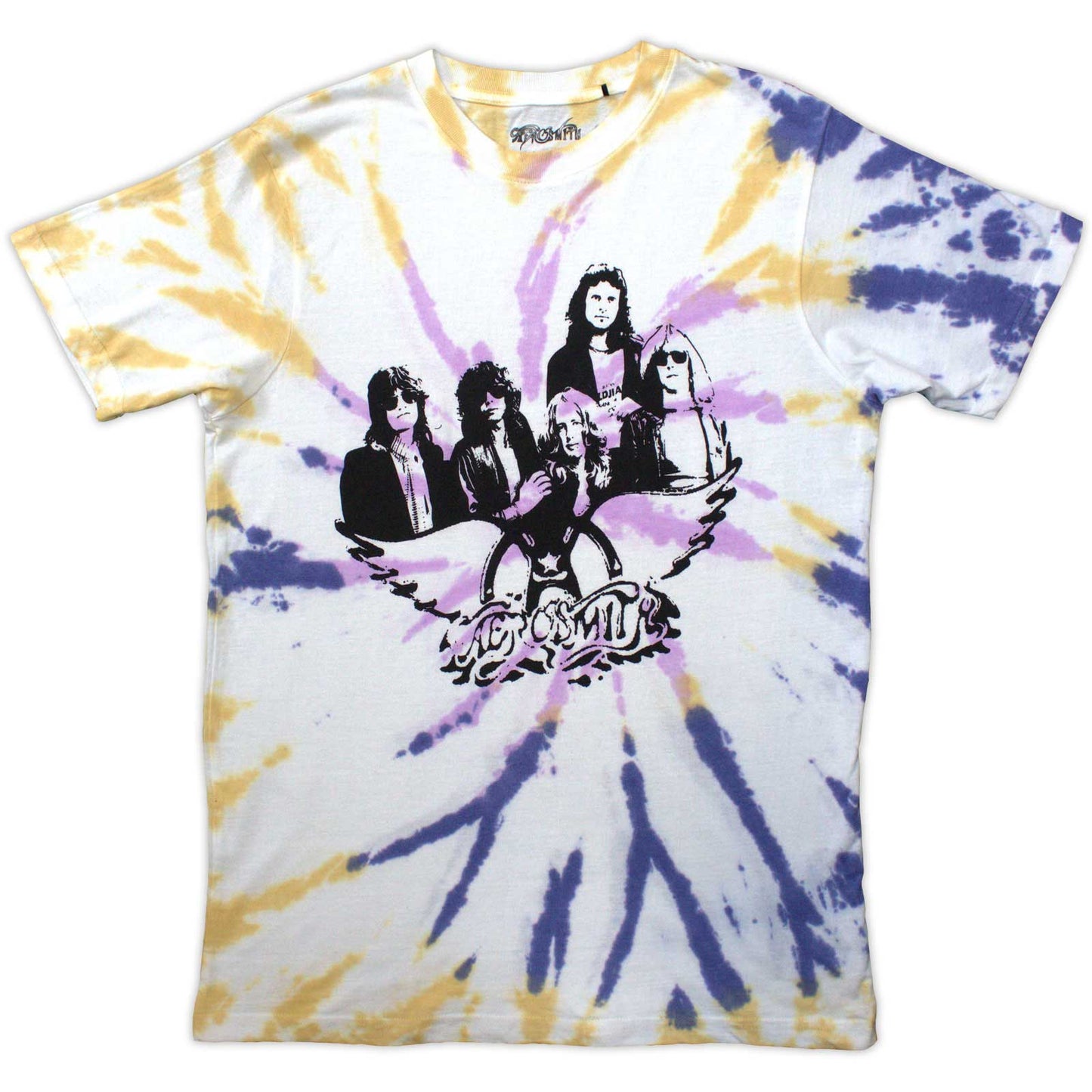 Aerosmith band t-shirt, washed style, featuring a wing-shaped photo graphic, size XX-Large.