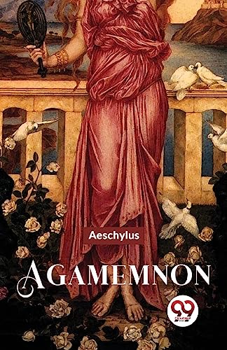 Book cover featuring a woman in red robes with doves and roses.