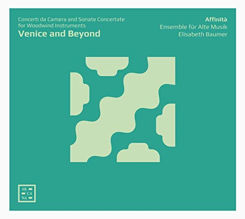 CD cover with teal background, light green abstract shapes, and white text, featuring a logo.