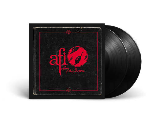 AFI Sing The Sorrow vinyl record album cover with two black vinyl discs.