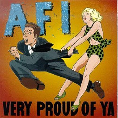 Afi "Very Proud Of Ya" vinyl album cover: illustrated couple in distress.