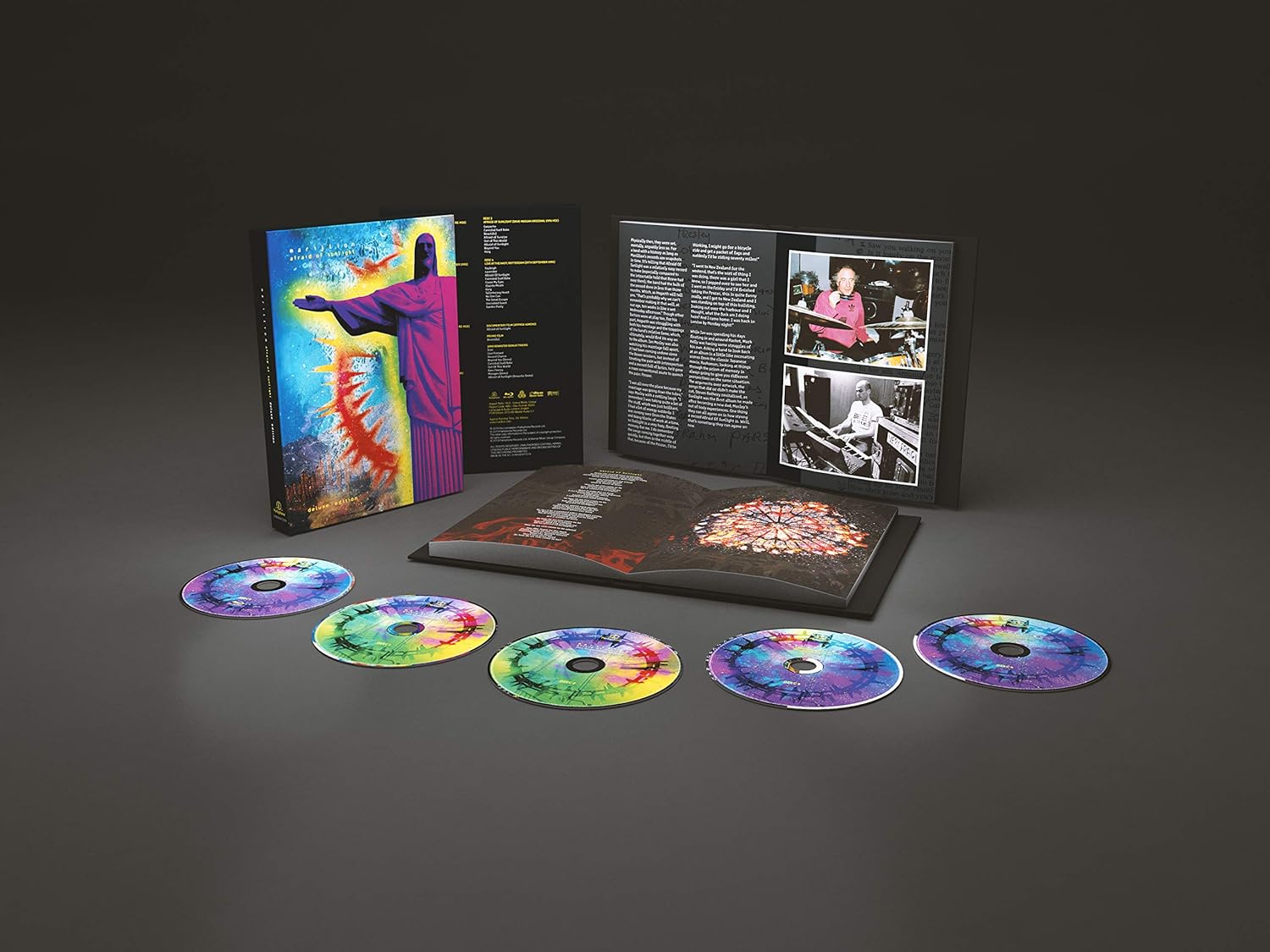 Afraid Of Sunlight" Blu-ray packaging with discs, booklet, and figure illustration.