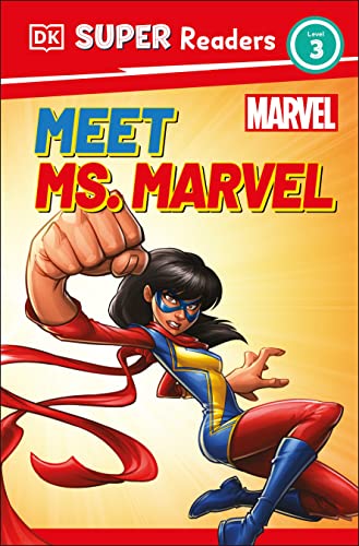 Book cover featuring Ms. Marvel in a superhero pose, level 3 reader.