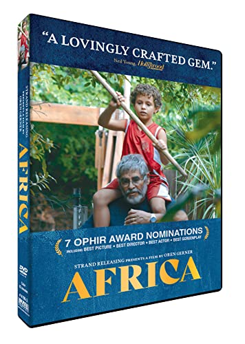 DVD cover for “Africa” showing a boy on a man’s shoulders outdoors.