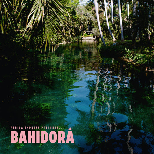 CD cover with a lush, green tropical waterway and text “Bahidorá”.