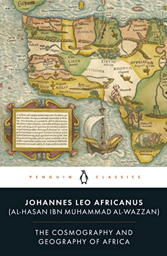 Vintage map of Africa book cover with ship illustration and text.