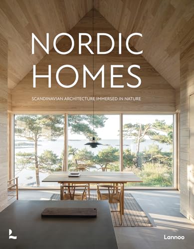 Book cover showing a minimalist wooden dining room with large windows overlooking a forest.