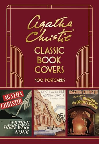 Postcard collection featuring vintage Agatha Christie book cover art.