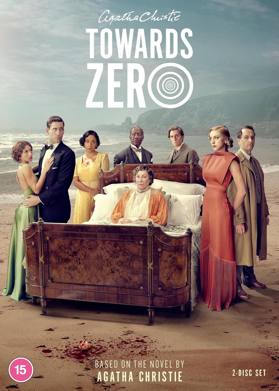 DVD cover for "Towards Zero" featuring a group around a hospital bed.