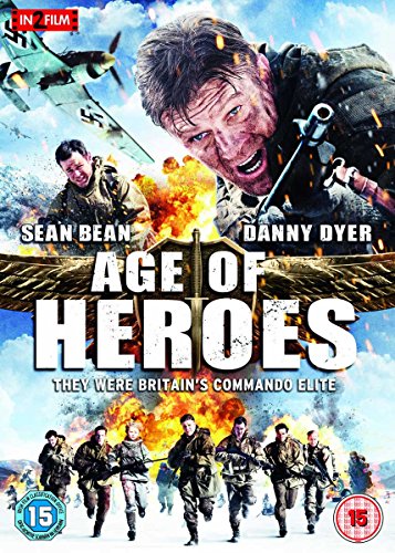 DVD cover for “Age Of Heroes” featuring soldiers and aircraft in wartime.