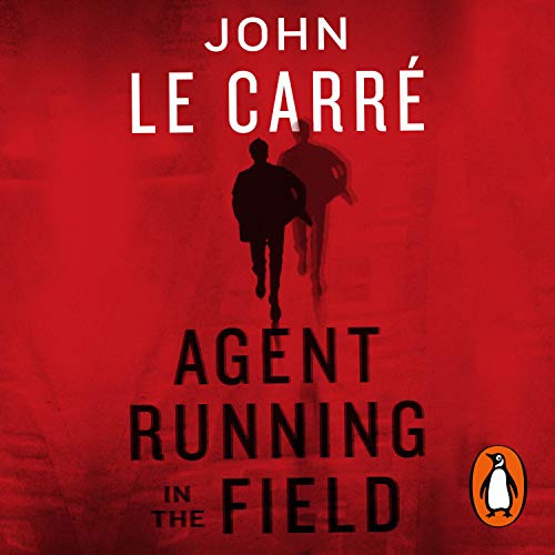 Book cover with a red background, silhouettes of two running figures, and black text.