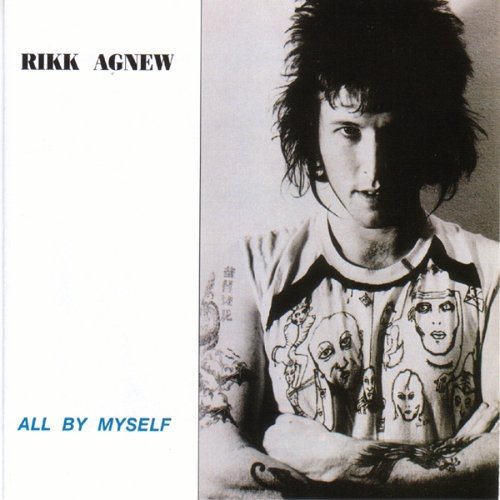 Black and white portrait of Rikk Agnew for the album "All By Myself".