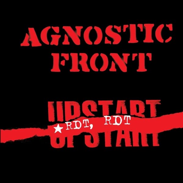 Agnostic Front album cover: red text on black with a red slash.