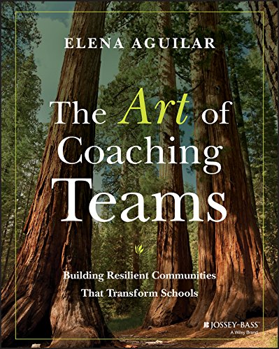 Book cover with tall trees and the title "The Art of Coaching Teams".