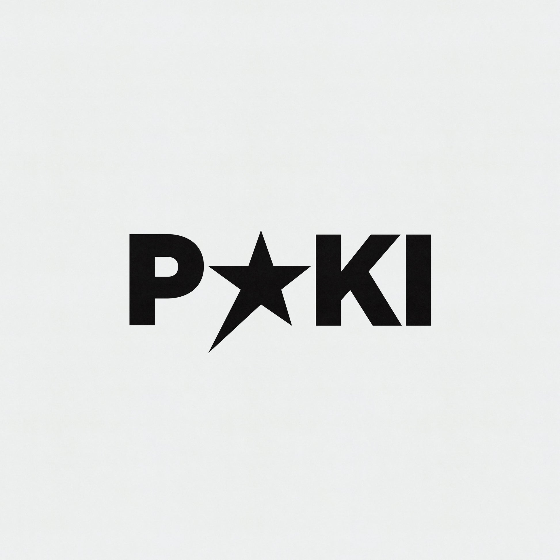 Black text "P★KI" on a white background, likely album artwork.