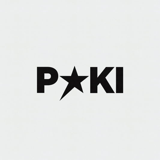 Black text "P★KI" on a white background, likely album artwork.