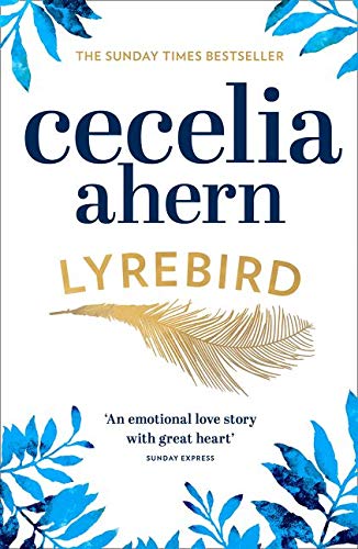 Book cover for “Lyrebird” by Cecilia Ahern with feather illustration.