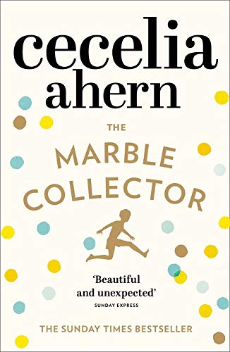 Book cover for The Marble Collector by Cecelia Ahern with scattered yellow and blue dots.