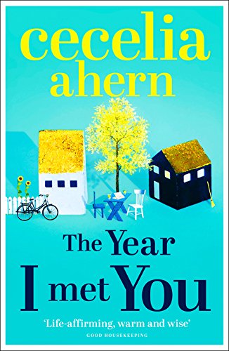 Book cover: illustrated houses, a tree, and a bicycle in yellow and blue.