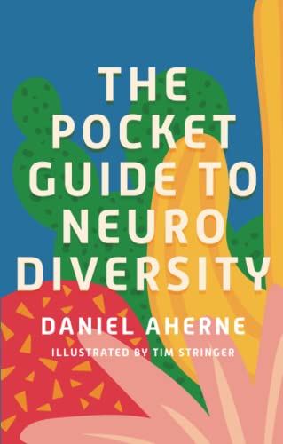 Book cover titled The Pocket Guide to Neurodiversity with abstract colorful shapes and plants.