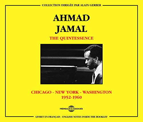 Ahmad Jamal album cover featuring a black and white photo of him at a piano.