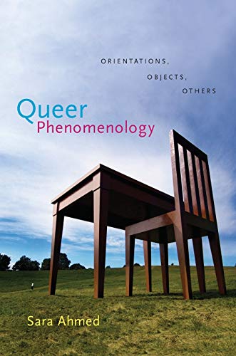 Book cover with title "Queer Phenomenology" and image of a chair and table.