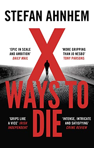 Book cover with a silhouette of a person walking on a road under a red X.