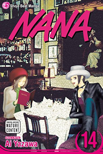 Manga cover of Nana volume 14 featuring two women sitting at a restaurant table.