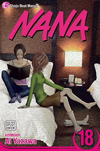 Two women sit on a bed in a dimly lit room on this manga cover.