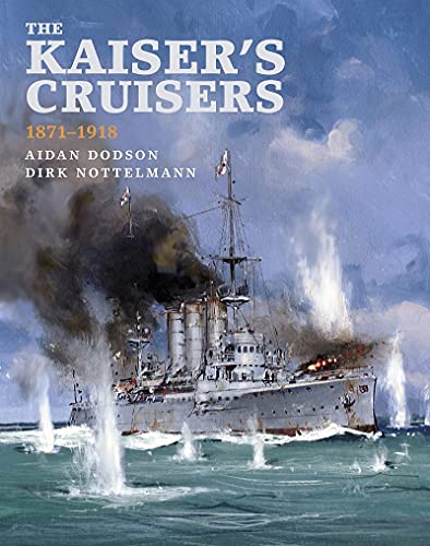 Book cover depicting a German warship at sea, with smoke and waves.