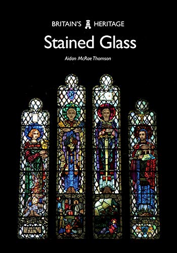 Book cover featuring four colorful stained glass figures in arched windows.