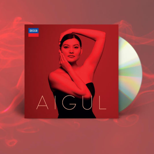 CD cover featuring a portrait of Aigul Akhmetshina against a red background.