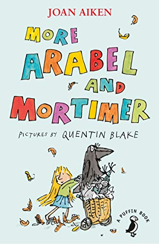 Book cover featuring a girl pushing a raven in a shopping cart with colorful text.