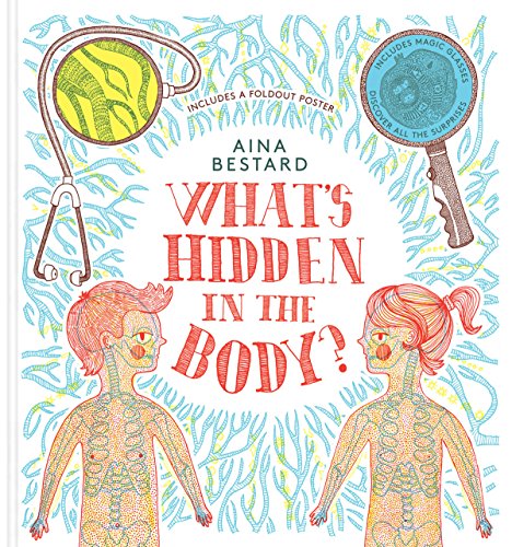 Book cover with illustrated human anatomy, medical tools, and red text.