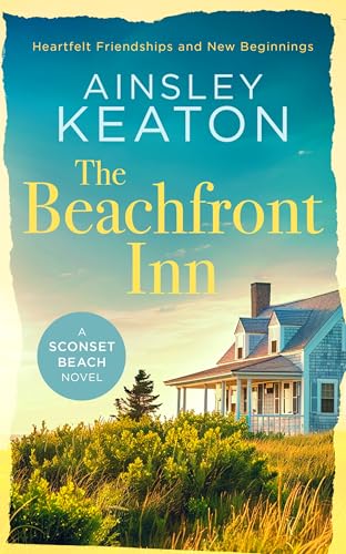 Book cover: coastal home illustration with text “The Beachfront Inn”.