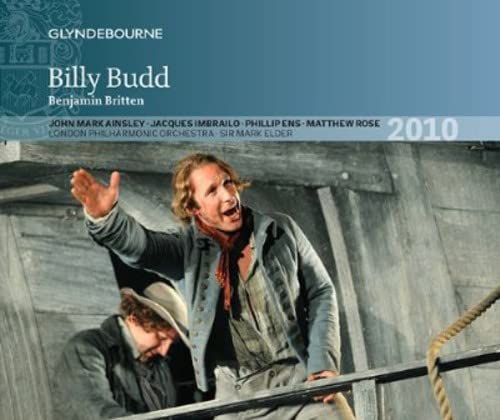 CD cover for Britten’s “Billy Budd” opera, featuring two men on a ship.