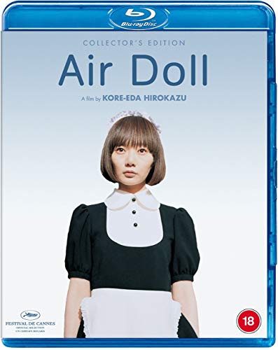 Blu-ray cover for “Air Doll” featuring a woman in a maid uniform.